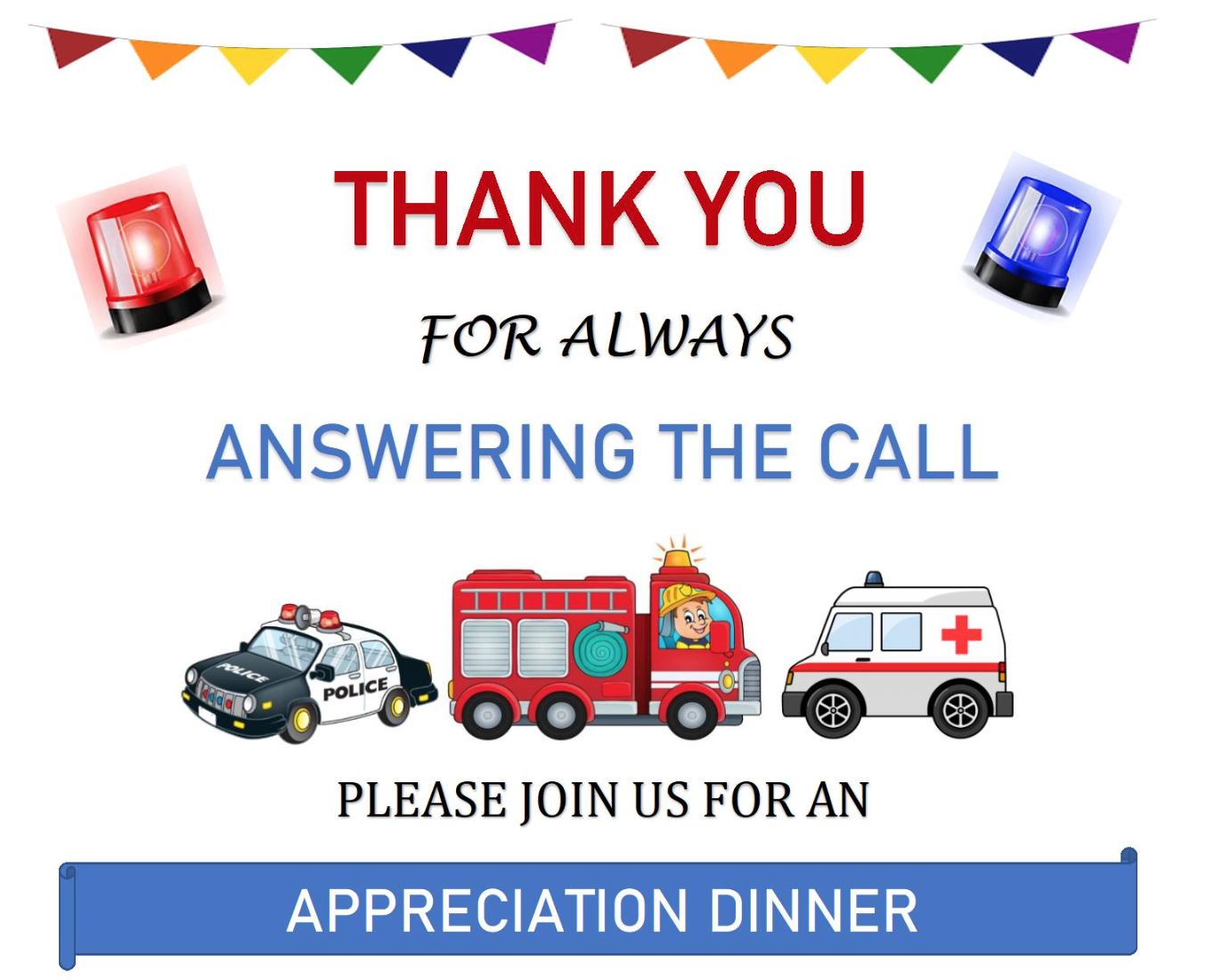 First Responders Appreciation Dinner